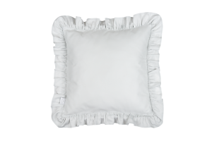 Ruffle Glamour Light Grey Cushion