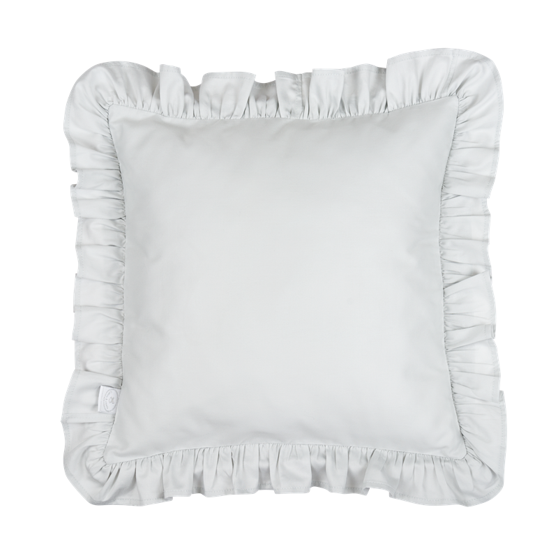 Ruffle Glamour Light Grey Cushion