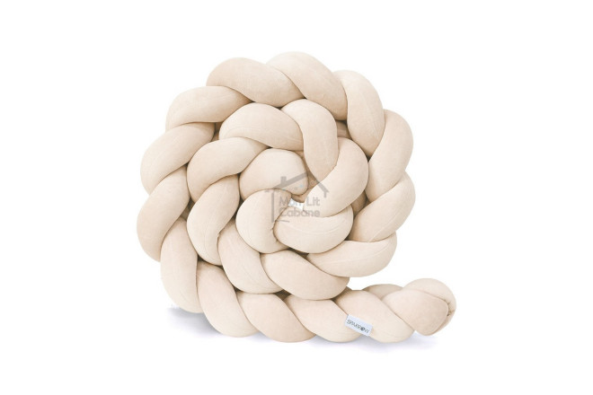 Almond Bed Bumper - 3 Ropes