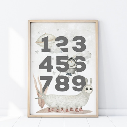 Quadro Numeri nello spazio