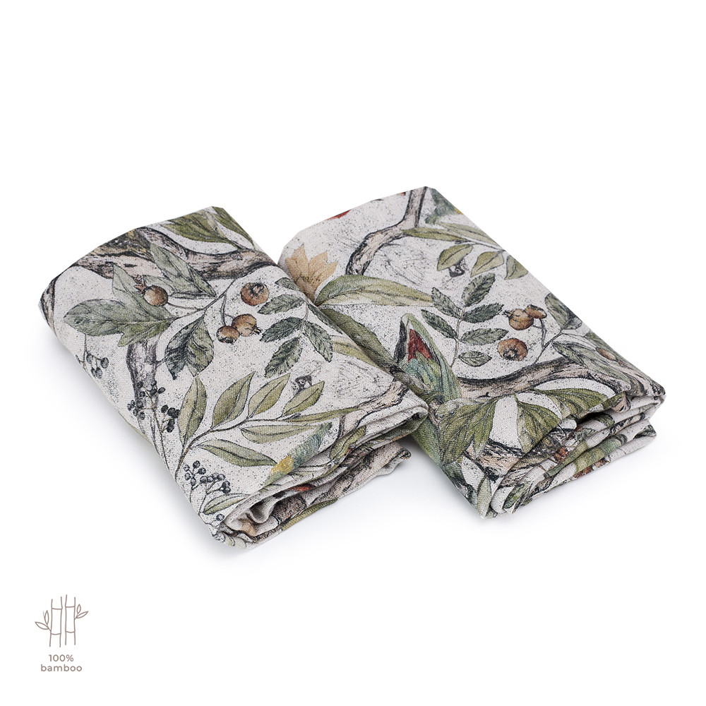 Ornithology Set of 2 Bamboo Muslins 