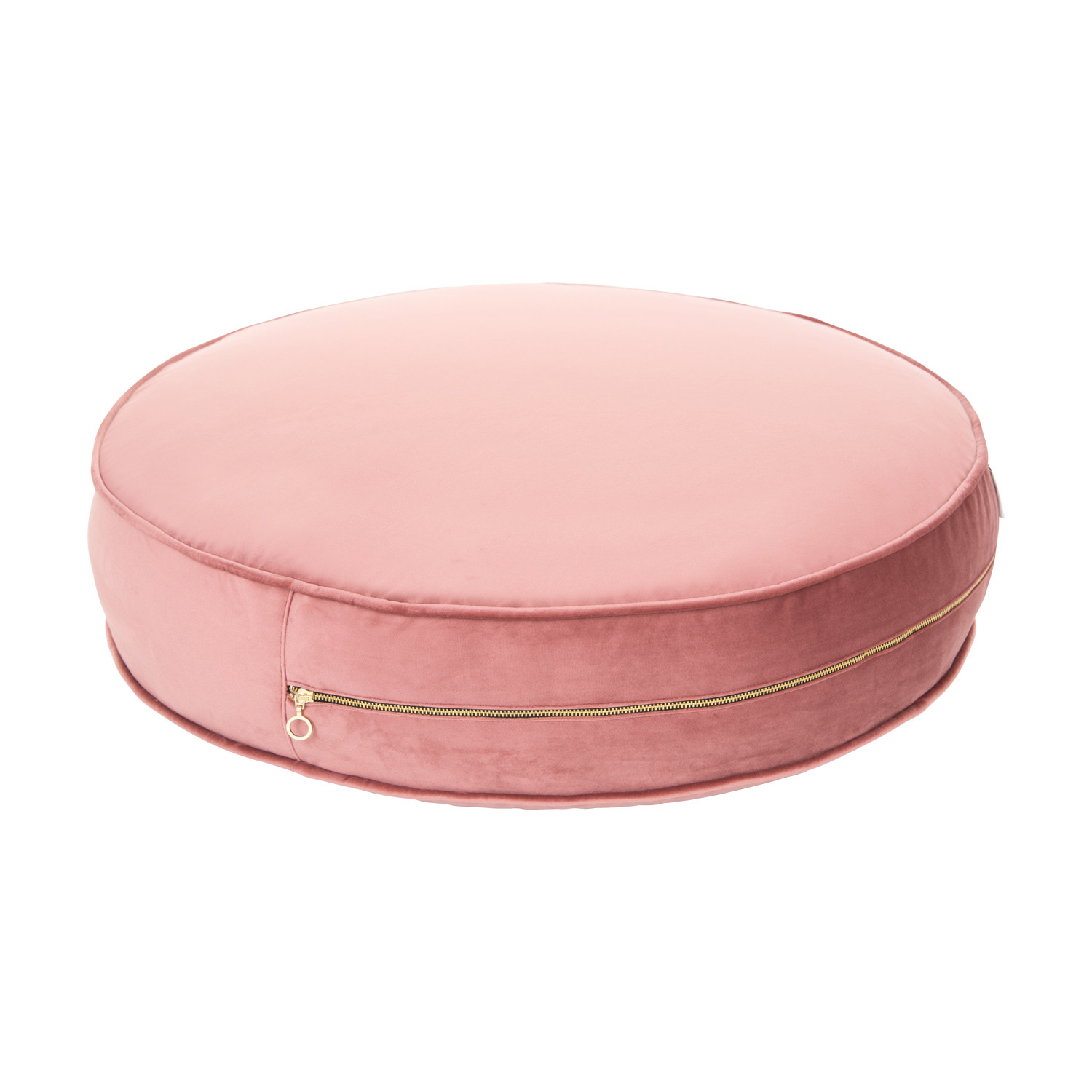 Pouf en Velours Vieux Rose