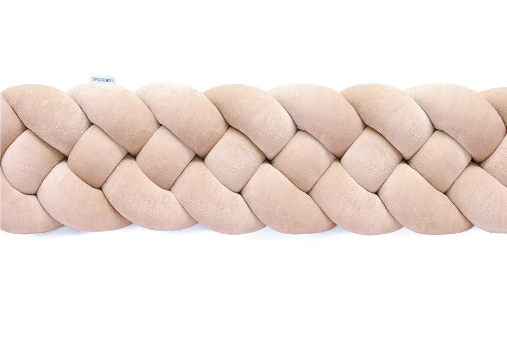 Beige Bed Bumper - 4 Ropes