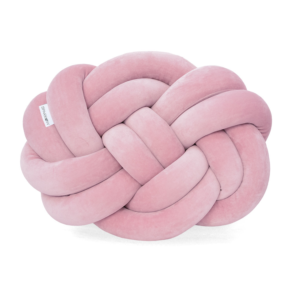 Coussin Noeud Vieux Rose