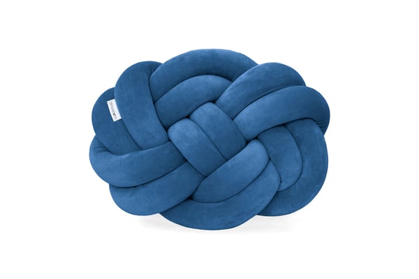 Coussin Noeud Petrol Blue