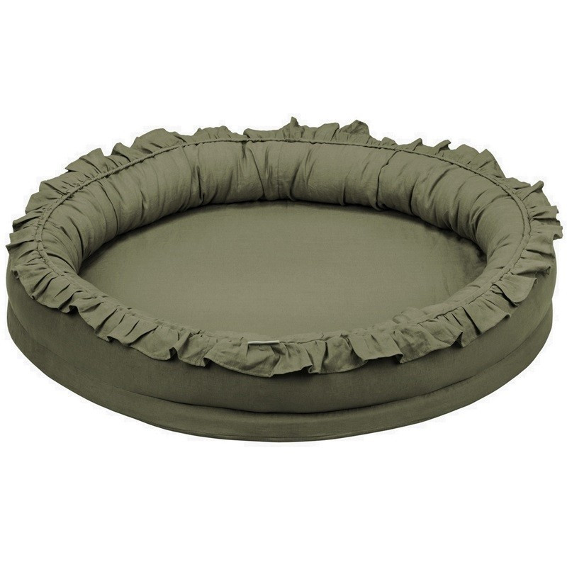 Babynest Leinen Olive