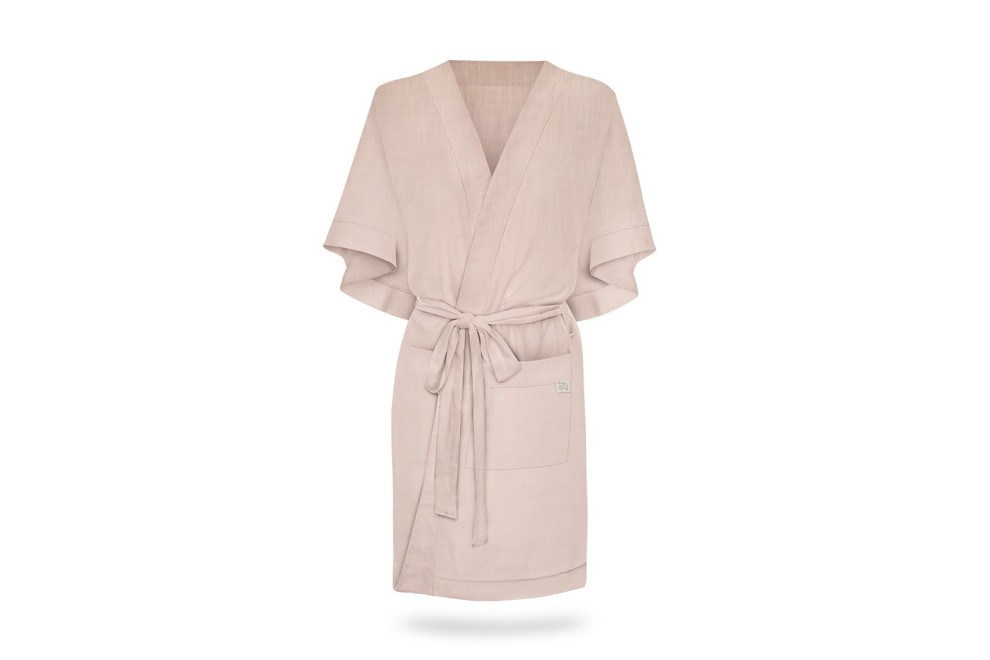 Powder Pink Linen Kimono