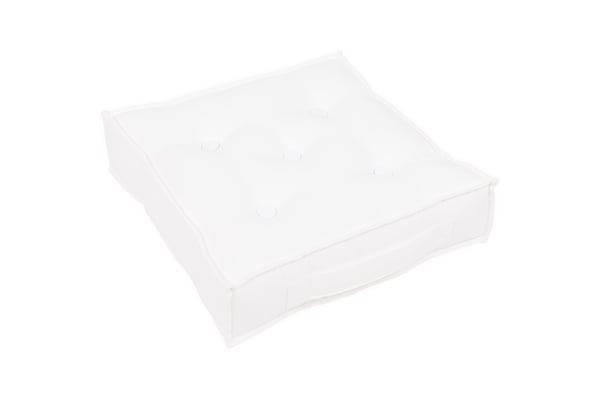 White Square Pouffe