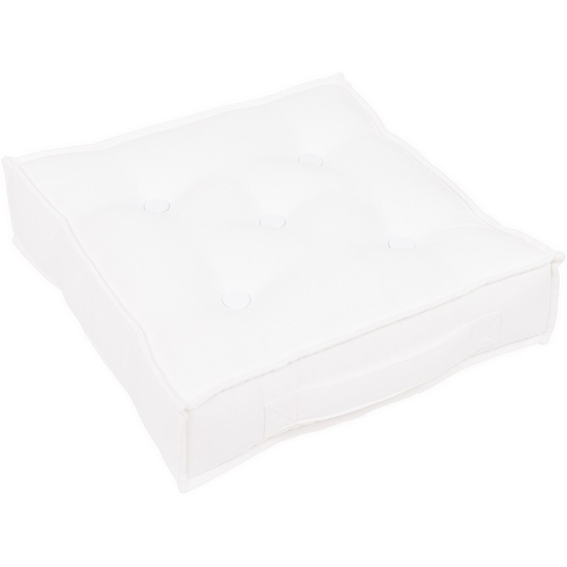 White Square Pouffe