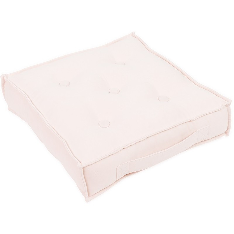 Dusty Pink Square Pouffe