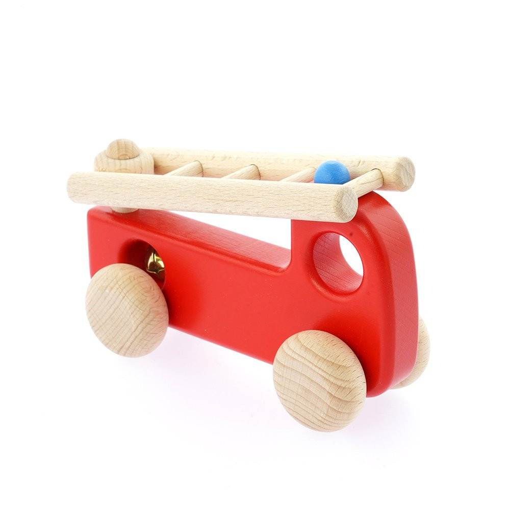 Jouets En Bois - Set de Véhicules d'Urgence