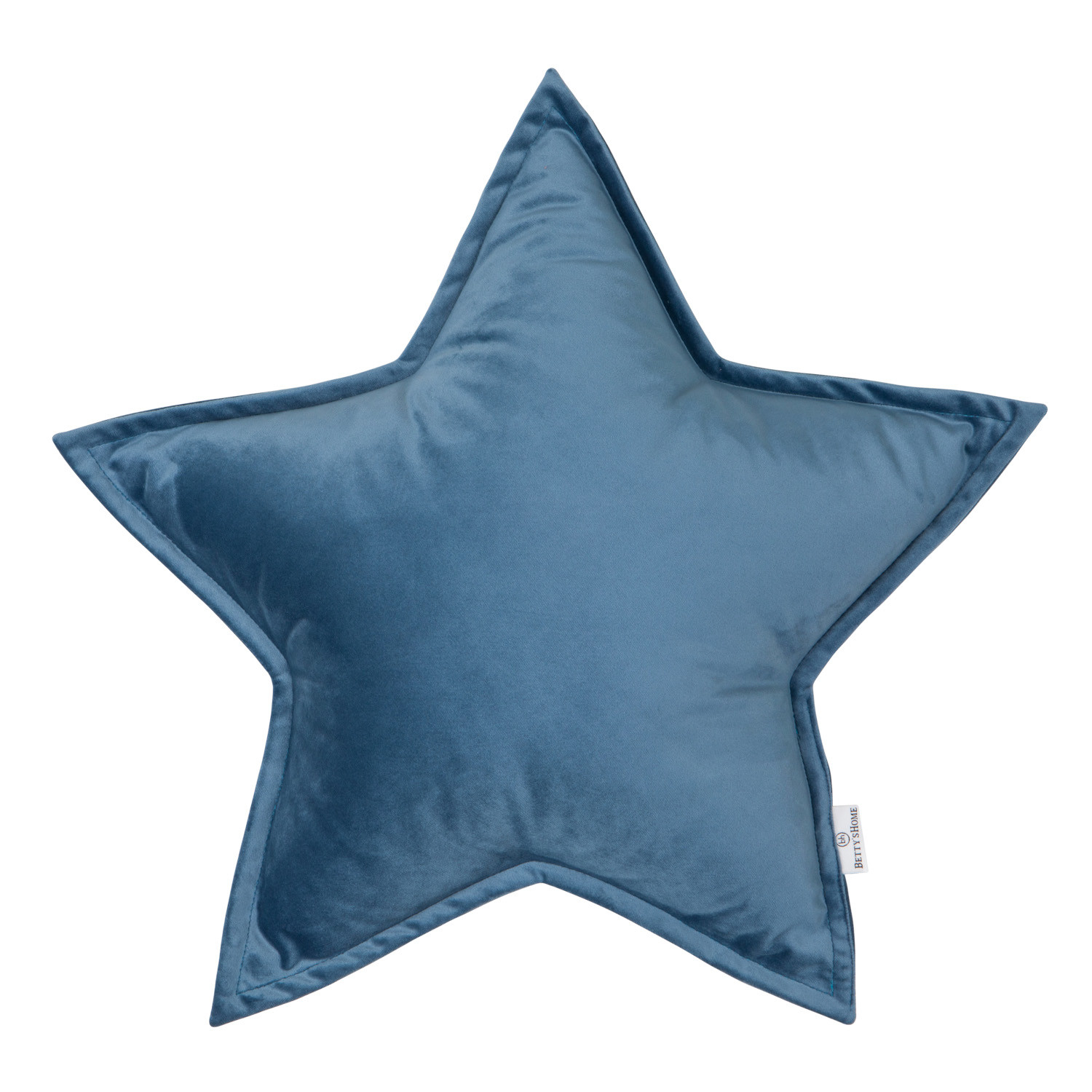 Cojín Estrella de Terciopelo Azul