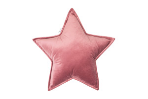 Vintage Pink Star Velour Cushion