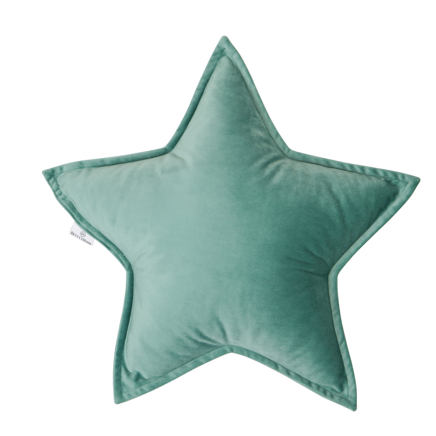 Cojín Estrella de Terciopelo Menta