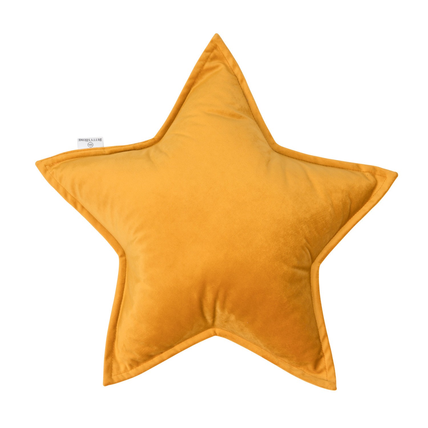 Cojín Estrella de Terciopelo Amarillo