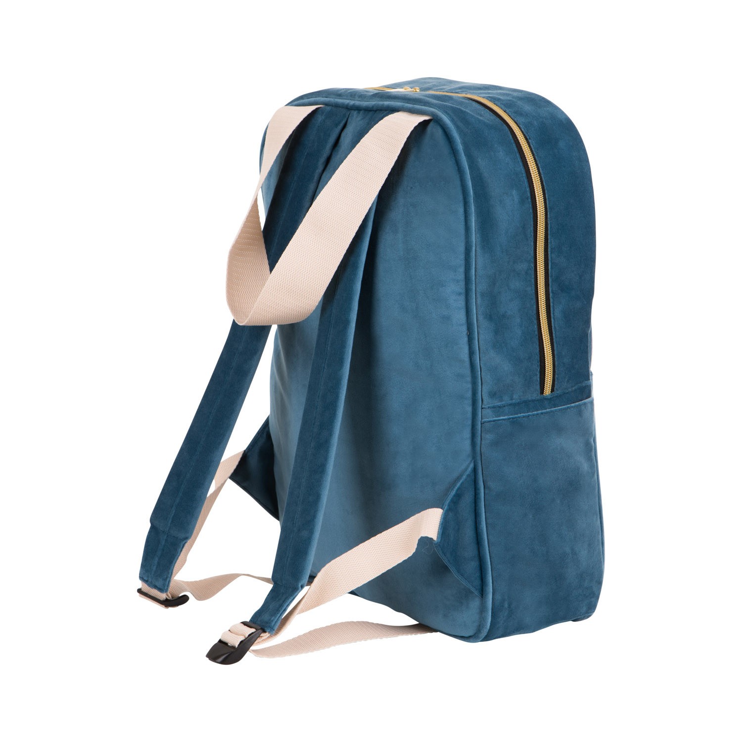 Rucksack Samt Petrolblau