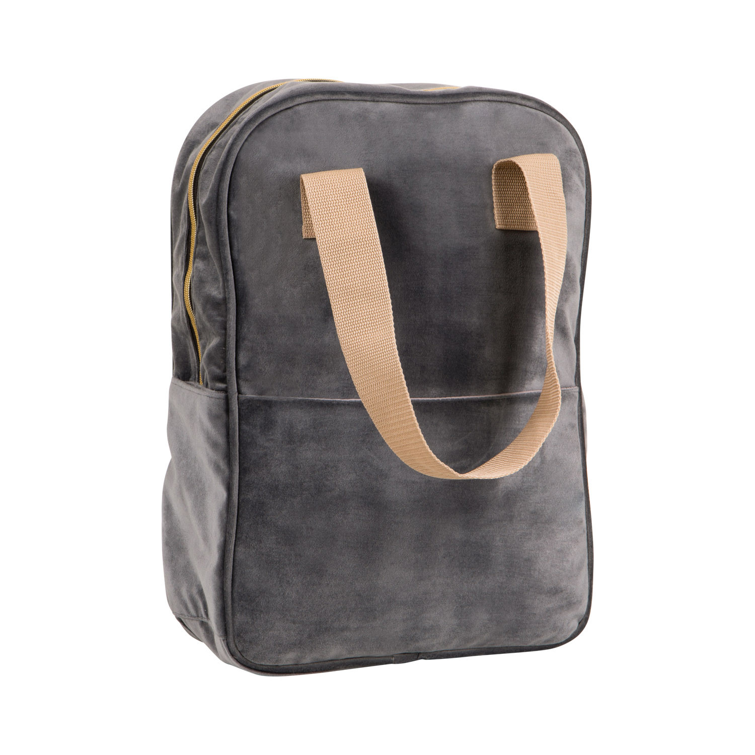 Rucksack Samt Grau