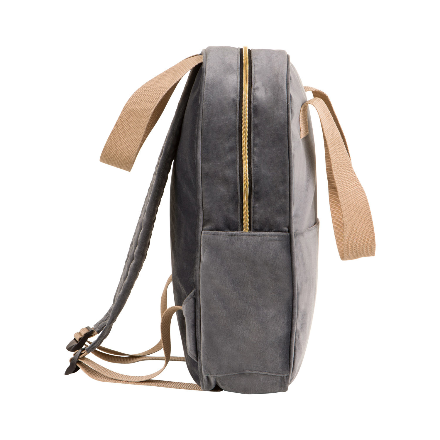 Rucksack Samt Grau