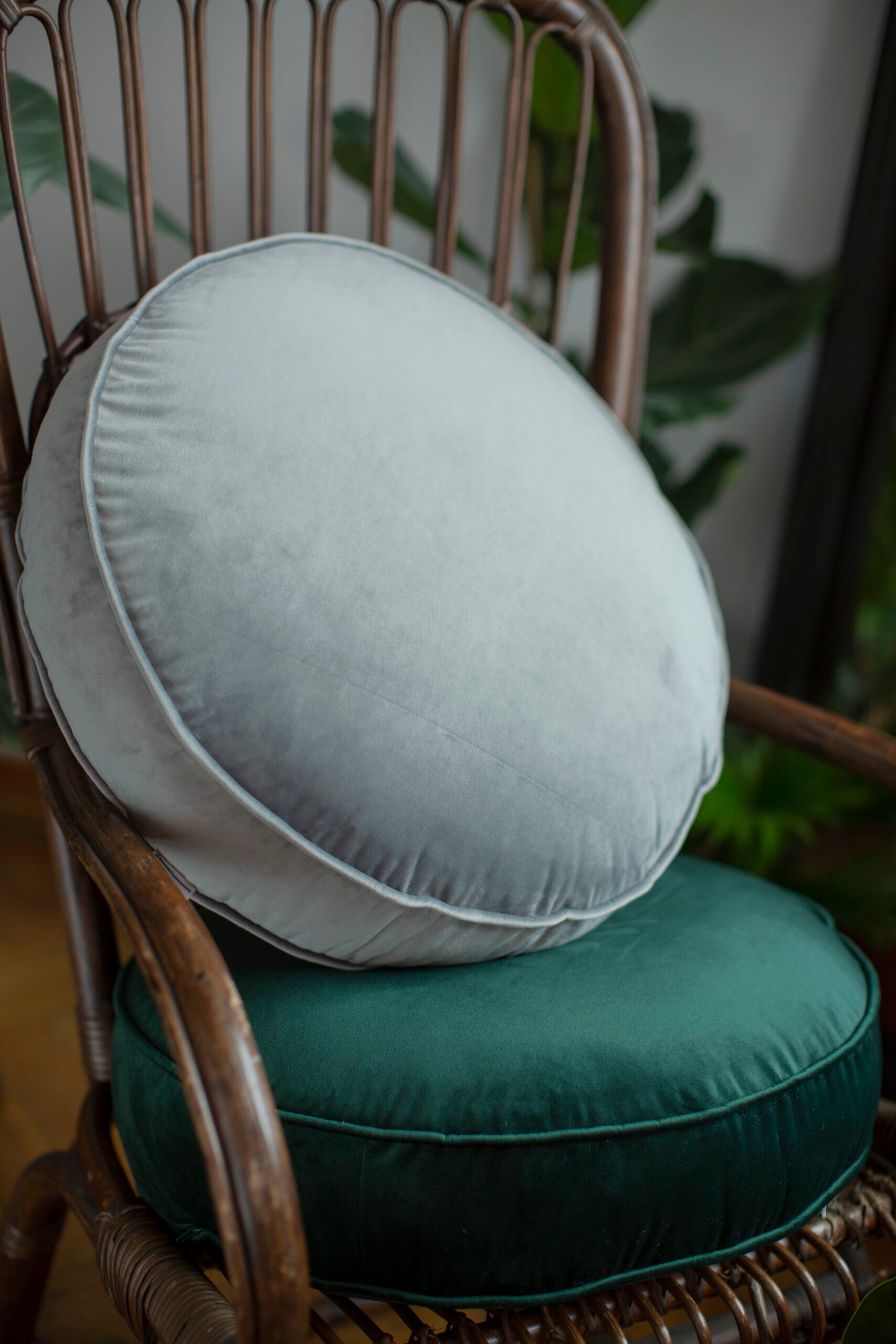 Velvet Dark Grey Pouffe