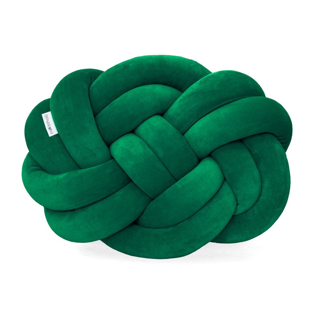 Coussin Noeud Vert Sapin