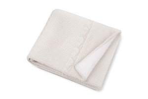 Beige Cotton Fleece Blanket 