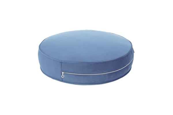 Pouf en Velours Blue