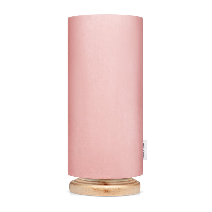 Petite Lampe de Chevet en Velours Rose