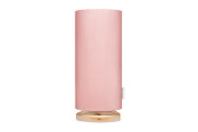 Lámpara pequeña de mesa de terciopelo rosa