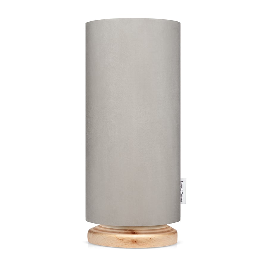 Grey Velvet Small Bedside Lamp