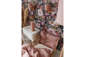 Pink Linen Floor Lamp