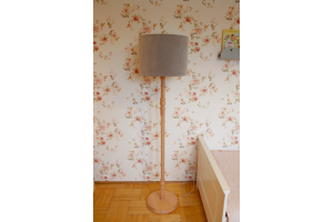 Grey Velvet Floor Lamp