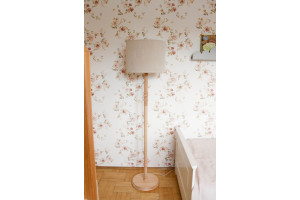 Cream Velvet Floor Lamp
