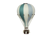 Green, Blue & Ecru Hot Air Balloon