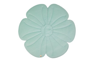 Mint Flower Velour Mat