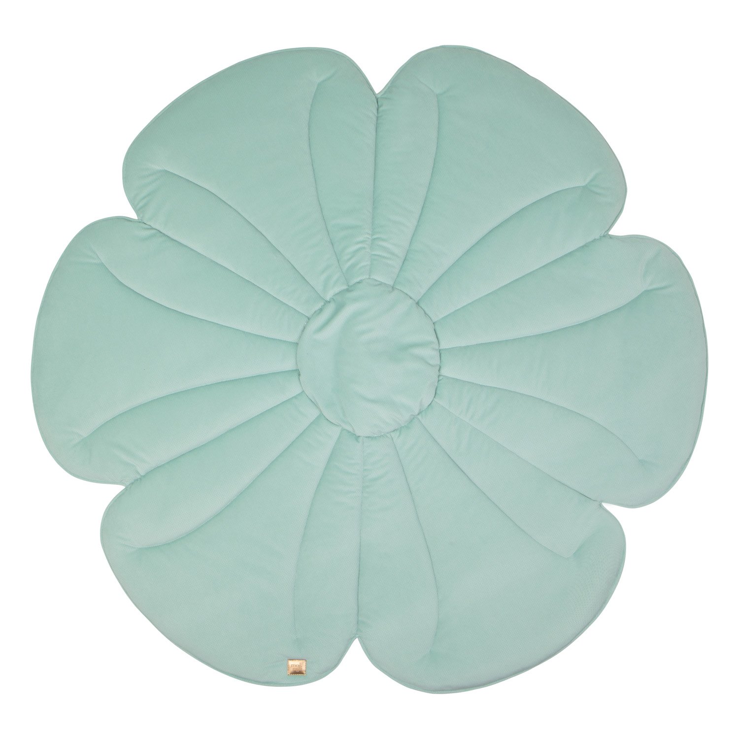 Mint Flower Velour Mat