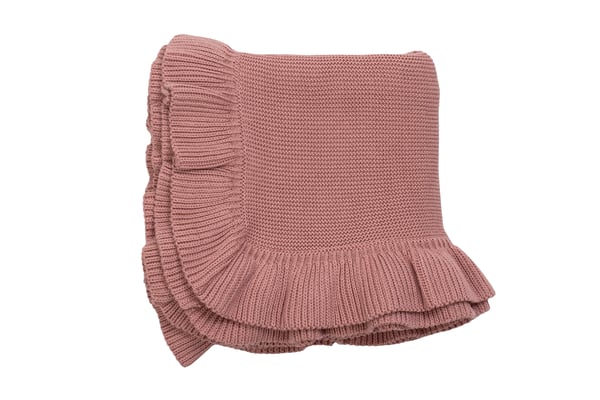 All Season Frill Blanket - Old Rose