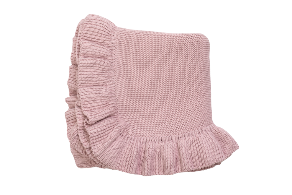 All Season Frill Blanket - Pink