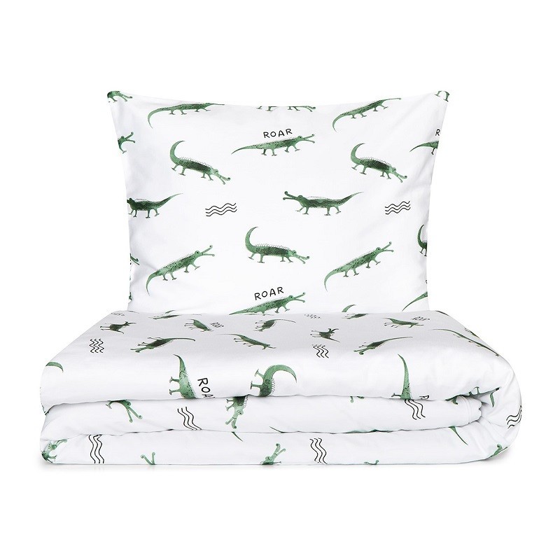 Saldi Estivi - Set letto Coccodrilli in raso di cotone 140x200cm
