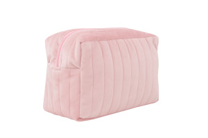 Powder Pink Quilted Toiletry Bag