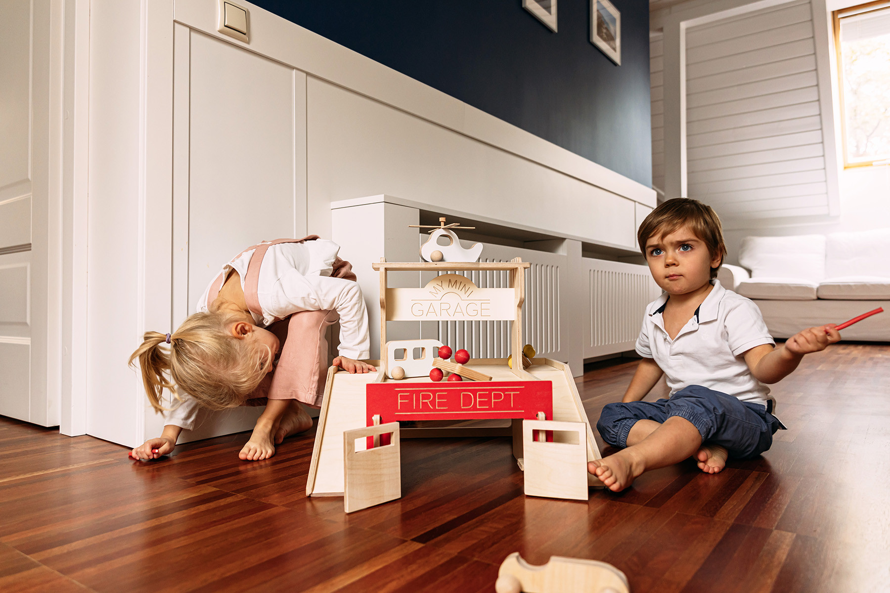 Mini Garage en bois Rouge