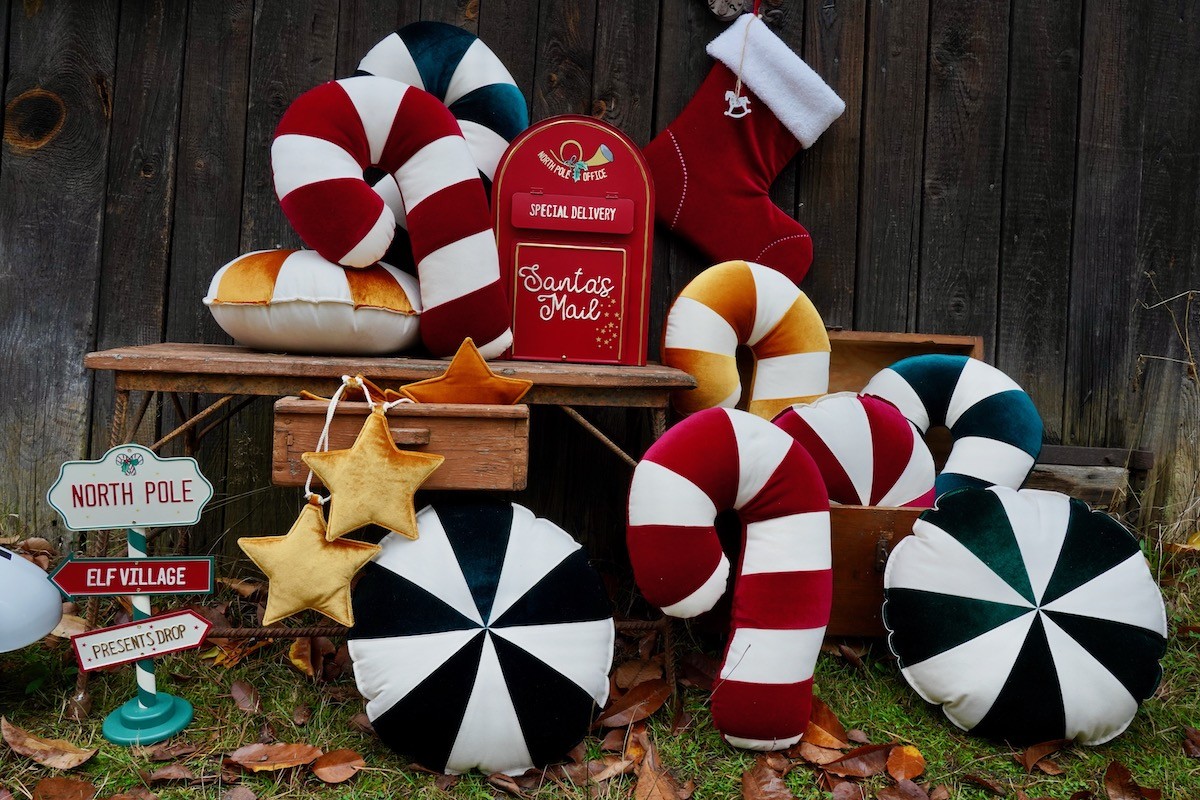 Red Candy Cane Cushion