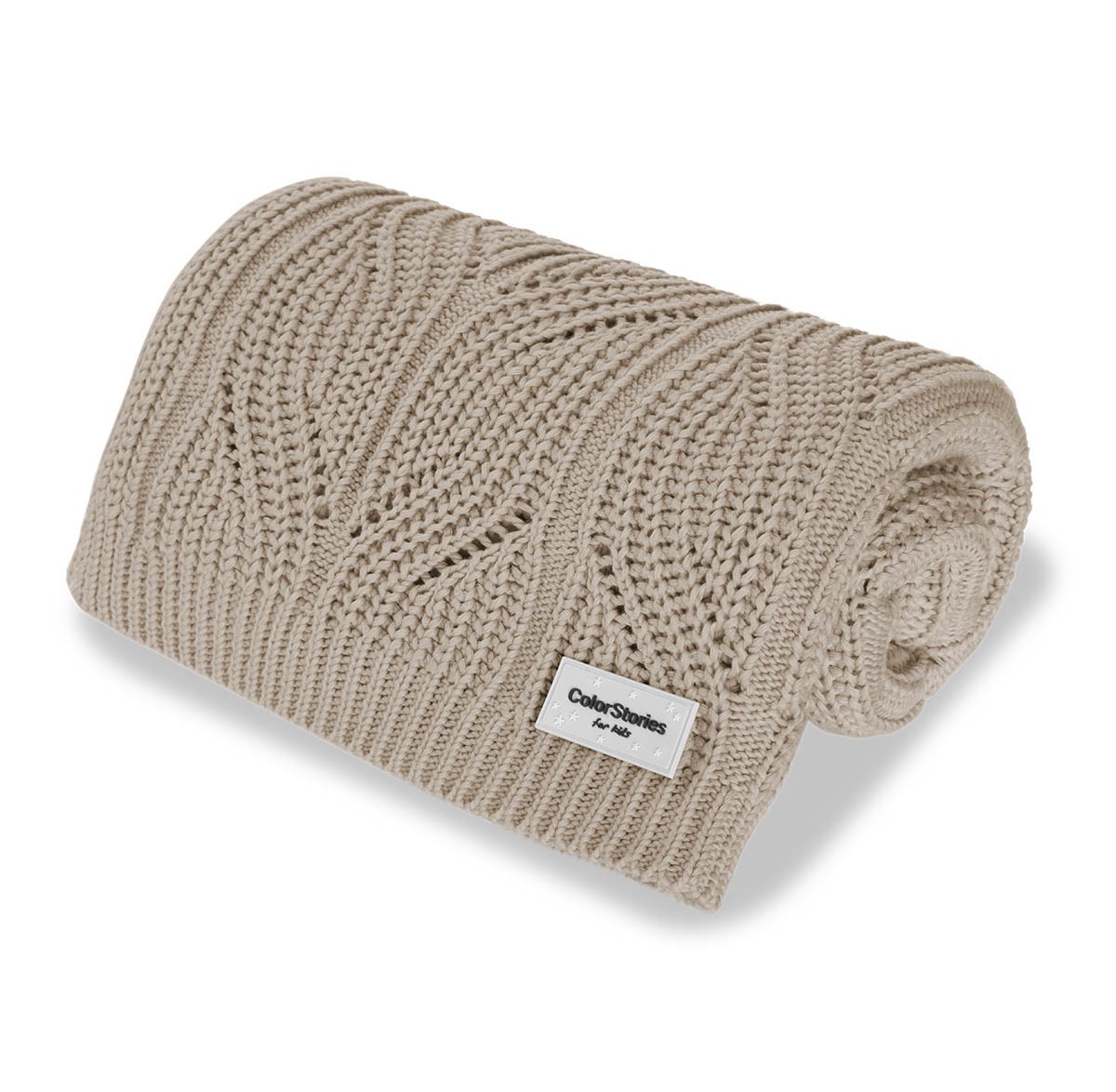 Plaid Coton Montagne  Beige Fonce