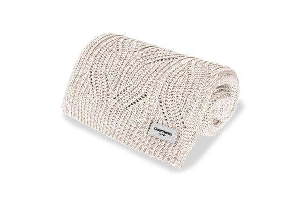 Beige Cotton Fleece Blanket 