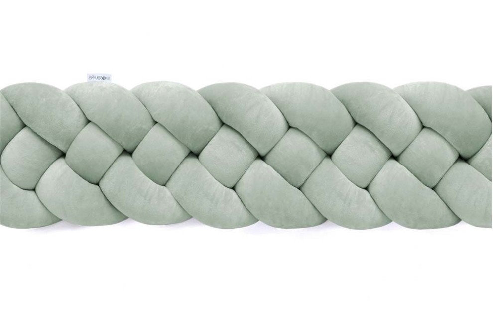 Sage Green Bed Bumper - 4 Ropes
