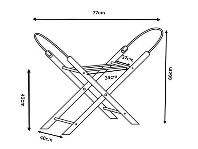 Cesta di Mosè con set materasso, lenzuola e supporto - Set completo