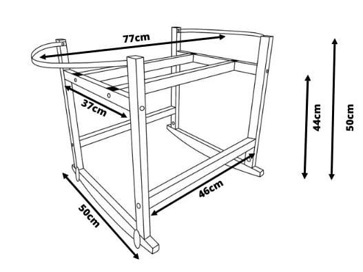 Couffin avec Matelas, Parure et Support à Bascule - Set Complet