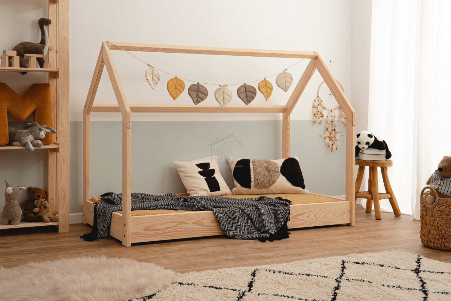 Cama Casinha H 90x190cm Madeira Natural