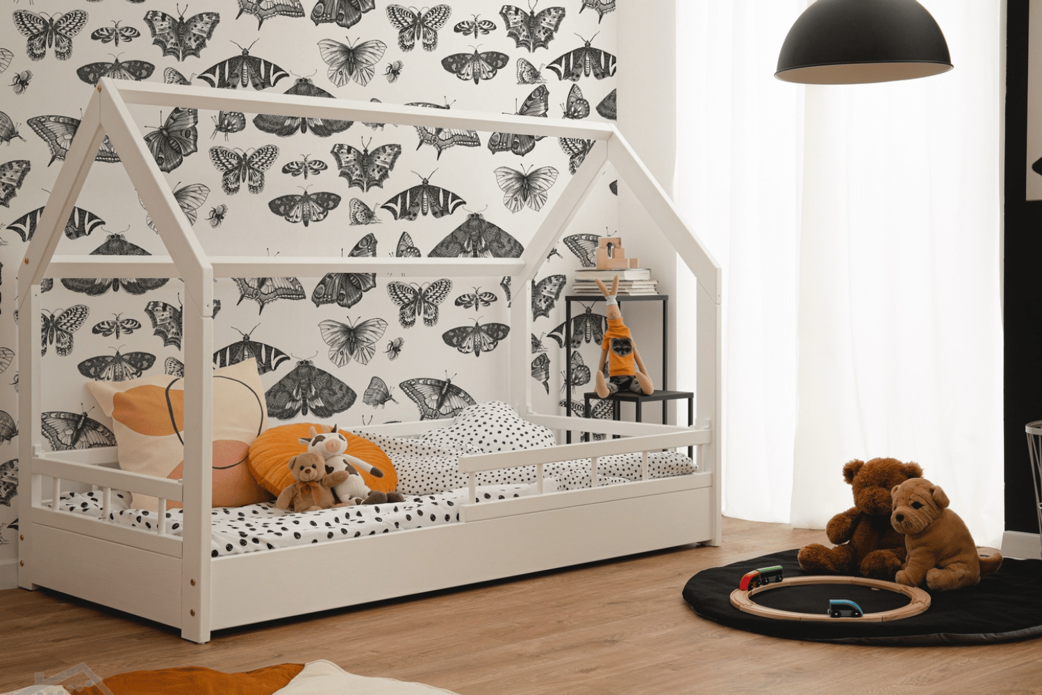 Saldi Estivi - Letto a Capanna H Bianco Metà Sponde 90x190