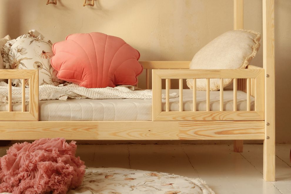 Cama casita, cama infantil, cama de madera 90 x 180 cm -  México