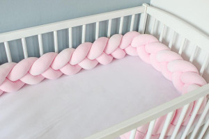 Light Pink Bed Bumper - 3 Ropes